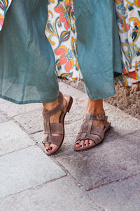 TAUPE SUEDE SANDAL