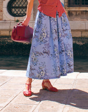 Load image into Gallery viewer, SARA MIDI SKIRT - BLUE BIRDS