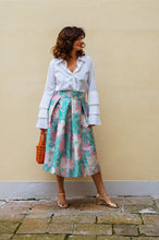 Load image into Gallery viewer, JACQUARD PLEAT MIDI SKIRT