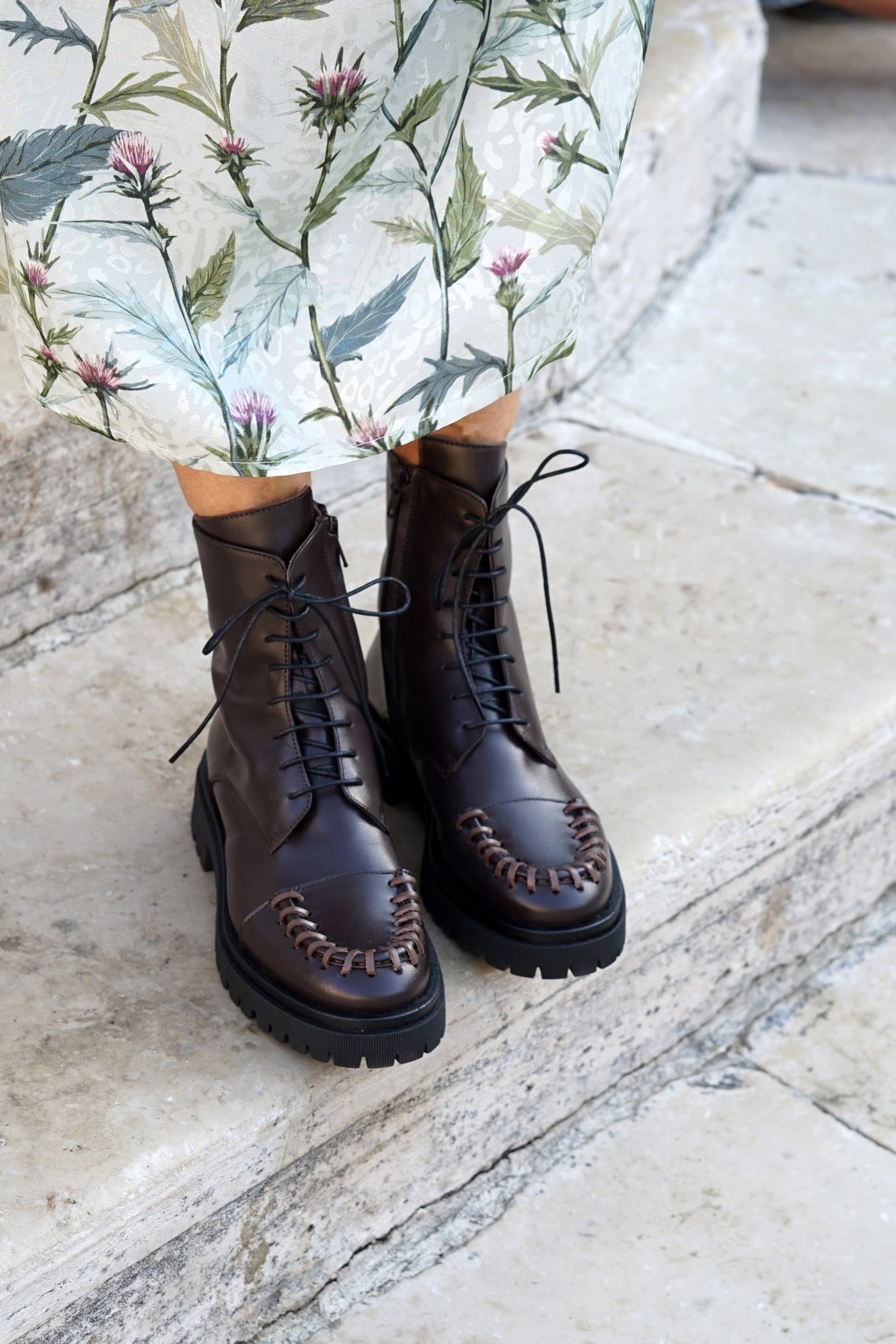 CHOCO BROWN LEATHER BOOTS
