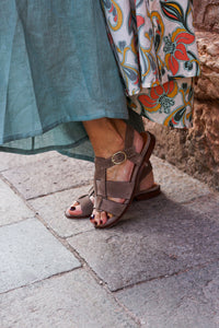TAUPE SUEDE SANDAL
