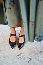 Load image into Gallery viewer, BROWN PATENT AND SUEDE MAY JANE
