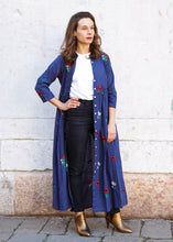 Load image into Gallery viewer, BLUE COREANA COTTON DRESS EMBROIDERY
