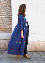 Load image into Gallery viewer, BLUE COREANA COTTON DRESS EMBROIDERY
