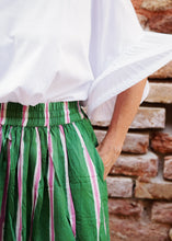 Load image into Gallery viewer, GREEN STRIPE SKIRT EMBROIDERY
