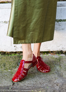 AMARANTO PATENT SANDALS