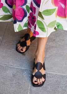 DARK BROWN LEATHER SANDAL