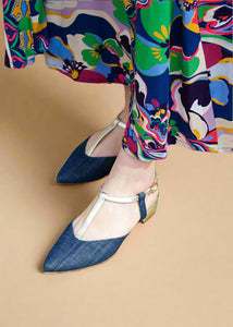 DENIM SLINGBACK