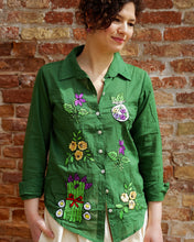 Load image into Gallery viewer, EMBROIDERED COTTON SHIRT - GREEN
