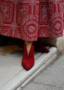 RED SUEDE BOOTIES