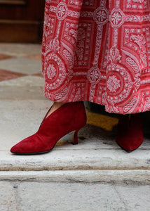 RED SUEDE BOOTIES