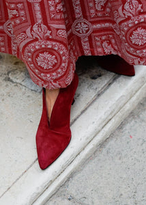 RED SUEDE BOOTIES