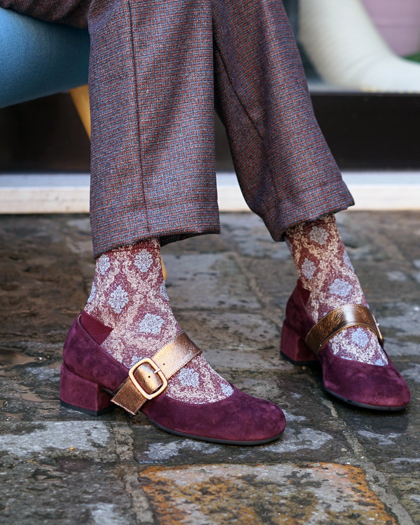 BURGUNDY WINE MARY JANES