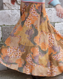 ORANGE FANTASY RUOTA SKIRT