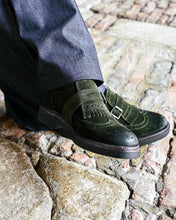 Load image into Gallery viewer, SUEDE GREEN LOAFERS
