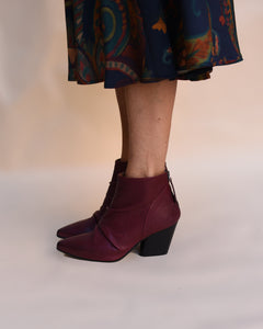WINE RED ANKLE BOOTS