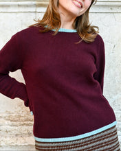Load image into Gallery viewer, PREPPY SWEATER - burgundy/blue
