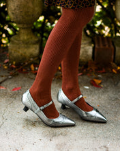 Load image into Gallery viewer, KITTEN HEEL MARY JANES - SILVER
