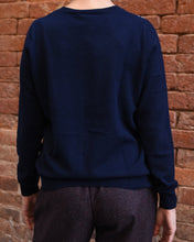 Load image into Gallery viewer, NAVY BLUE MERINO SWEATER
