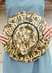 PRINTED STRAW HAT