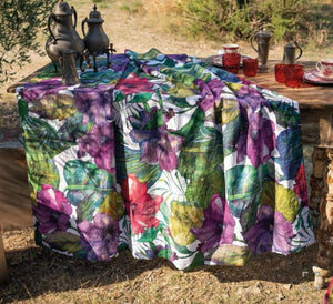 FLOWERS Hemp Tablecloth 170X270 cm