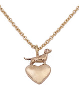 Load image into Gallery viewer, DACHSHUND HEART BRONZE NECKLACE
