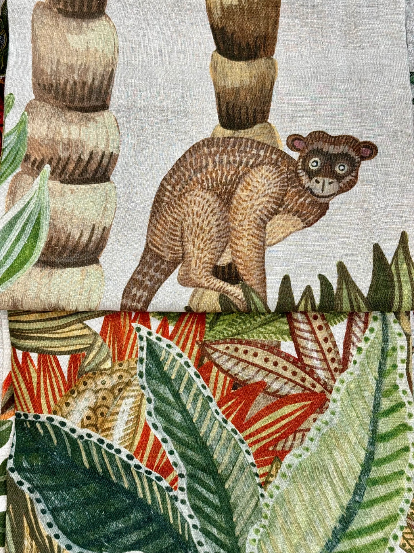 JUNGLE MONKEY Linen Mezzero 180X280 cm