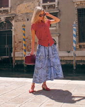 Load image into Gallery viewer, SARA MIDI SKIRT - BLUE BIRDS
