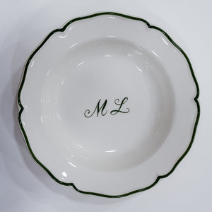 PLATE with MONOGRAM