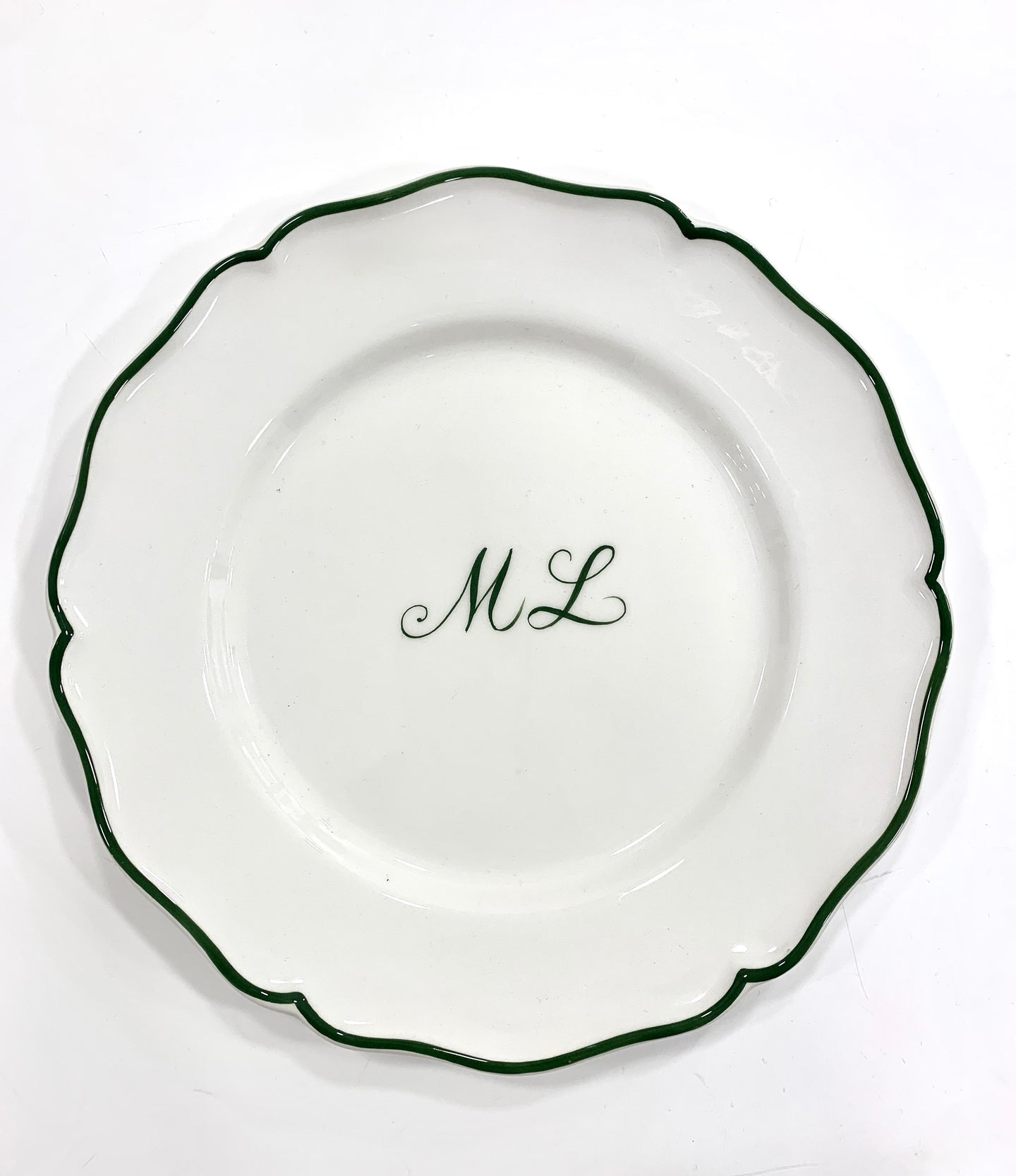 DINNER PLATE with MONOGRAM