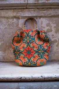 STRAW HAND BAG WITH STRING